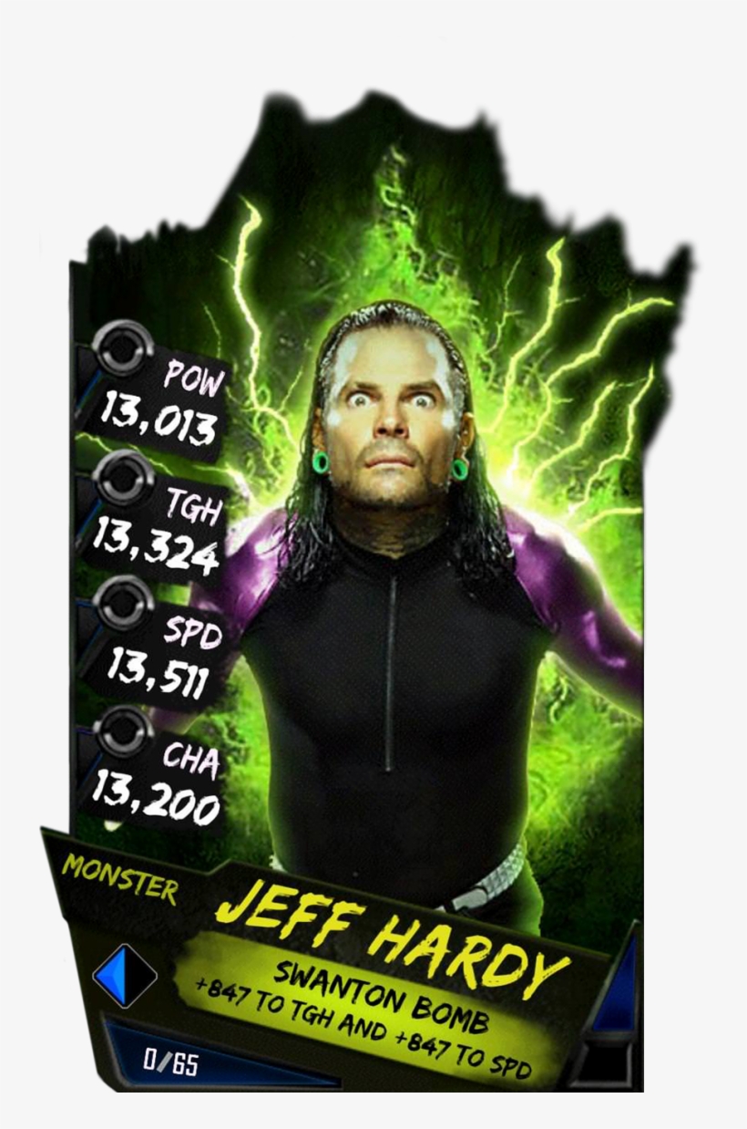Supercard Jeffhardy S3 14 Wrestlemania33 Ringdom Supercard - Wwe Supercard Monster Cards, transparent png download