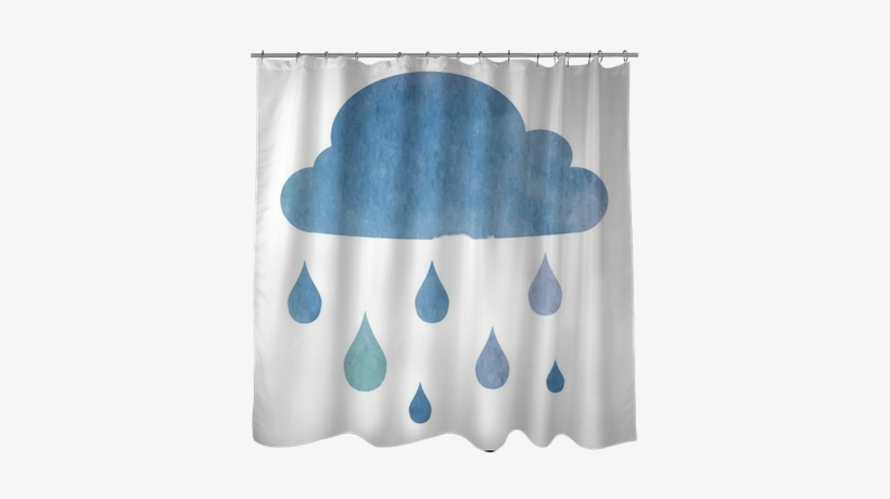 Cloud With Rain Drops - Curtain, transparent png download