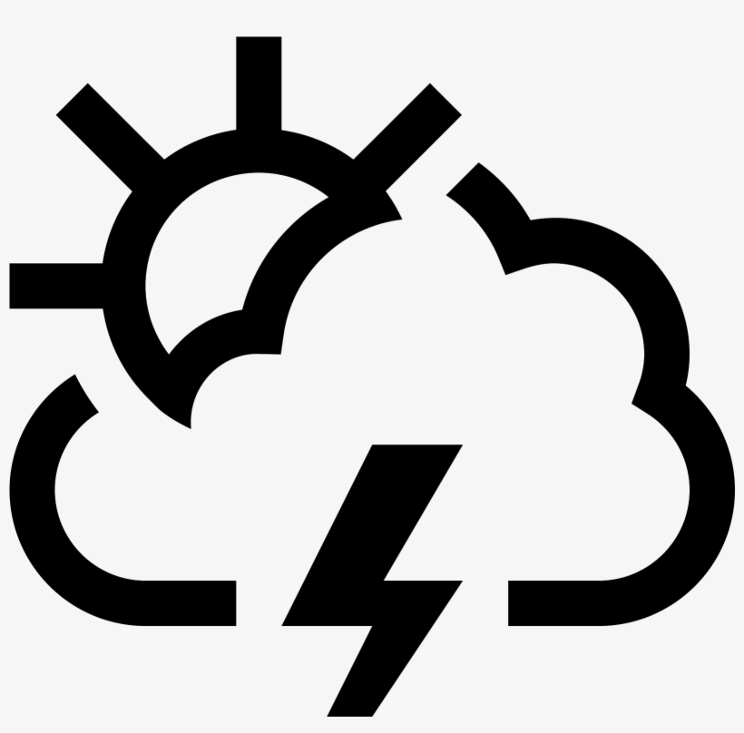 Stormy Weather Icon - Clip Art, transparent png download