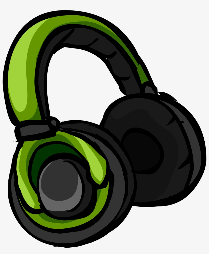 Green Headphones Icon - Club Penguin Puffle Headphones, transparent png download