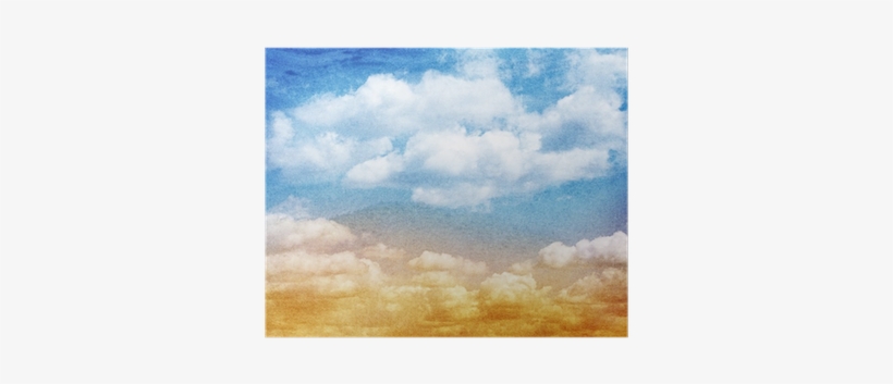 Blue Watercolor Cloud And Sky - Watercolor Painting, transparent png download