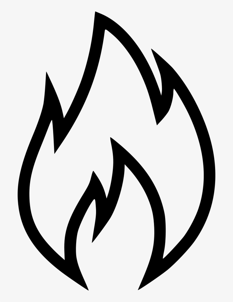 Flame Comments - Flame Black And White Png, transparent png download
