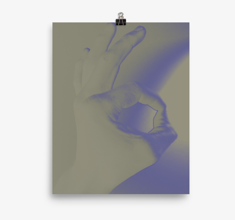 Blue Glow Circle Game Hand Poster - Blue Rose, transparent png download