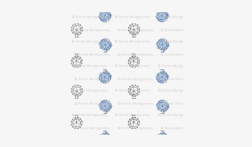 Watercolor Ferris Wheels Small - Circle, transparent png download