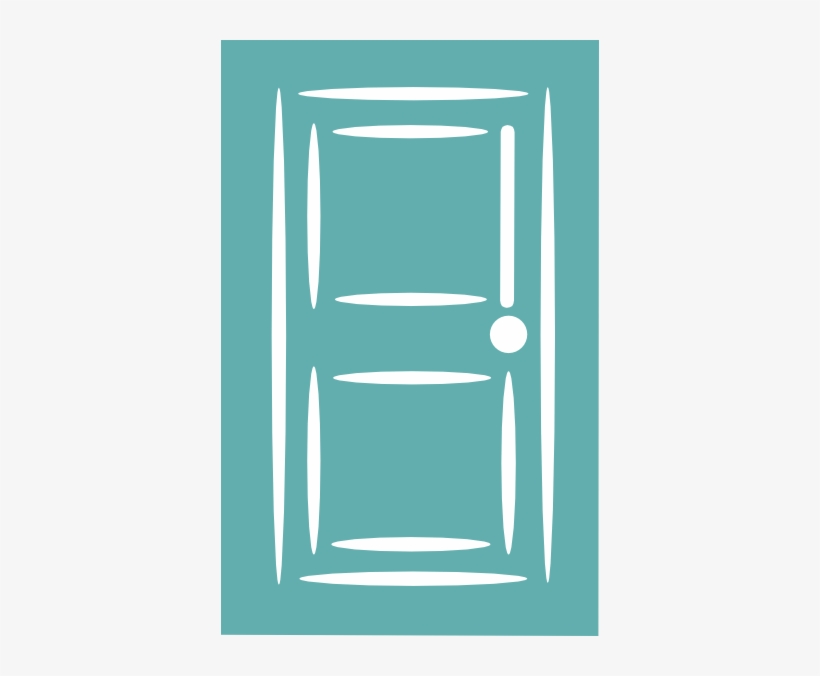 Blue Door Clip Art At Clker - Door Clip Art Orange, transparent png download