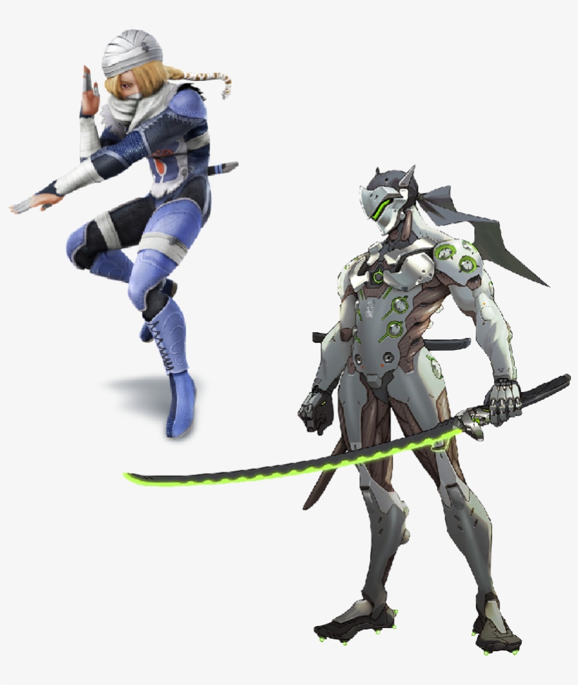 Genji X Sheik - Sheik Amiibo (super Smash Bros) For Nintendo Wii U, transparent png download