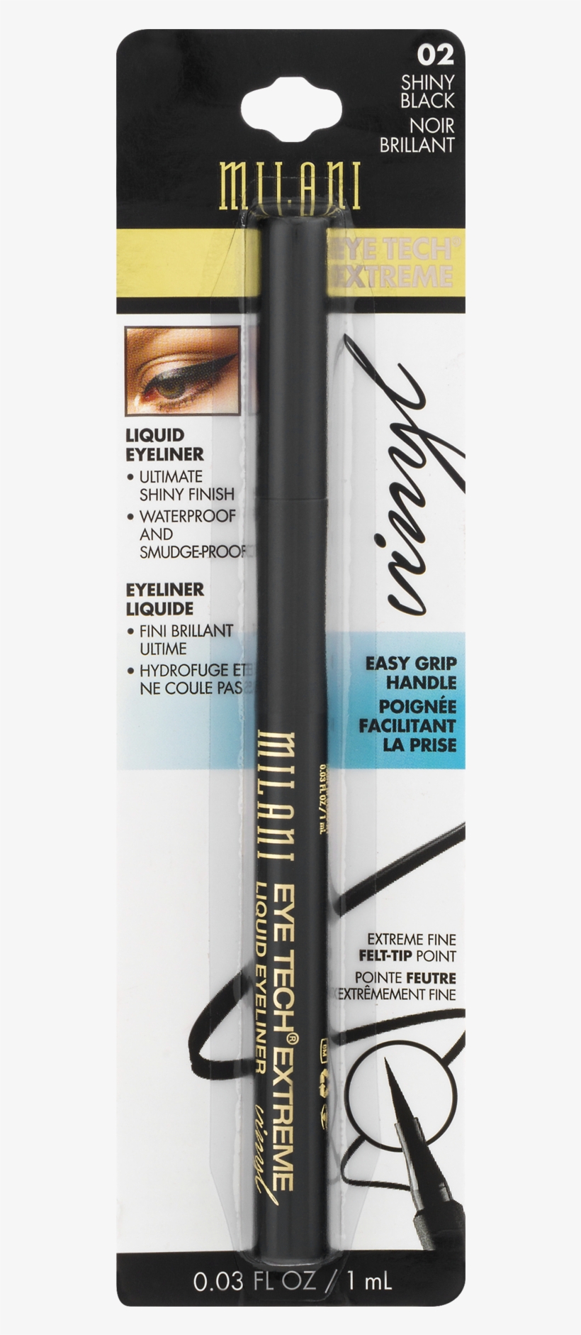 Milani Eye Tech Extreme Liquid Eyeliner Shiny Black, - Milani Eye Tech Extreme Liquid Eyeliner Vinyl Shiny, transparent png download