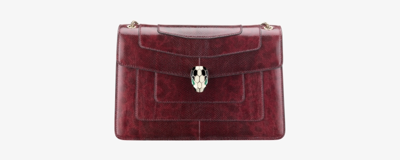 Flap Cover Bag Serpenti Forever In Roman Garnet Shiny - Bvlgari Serpenti Forever Hand Bag, transparent png download