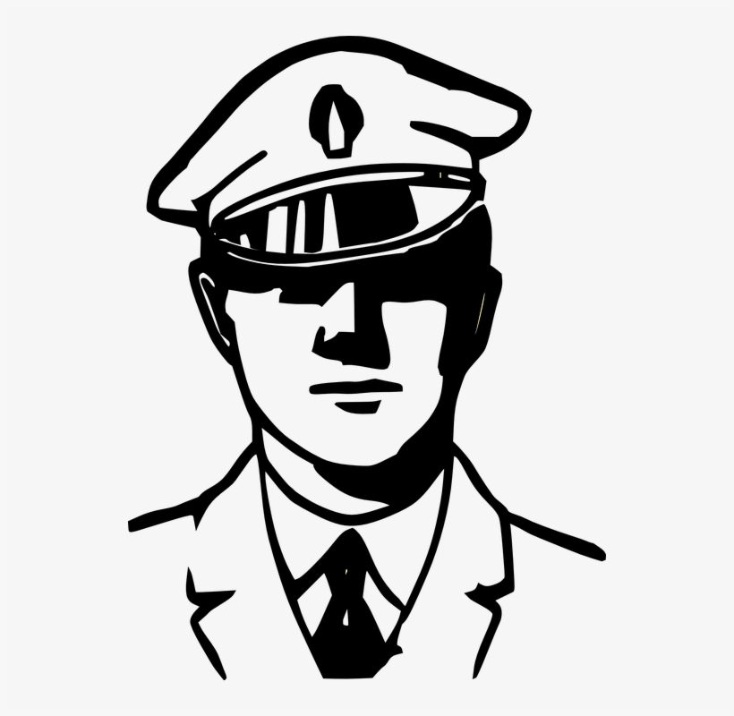 Download - Police Black And White, transparent png download