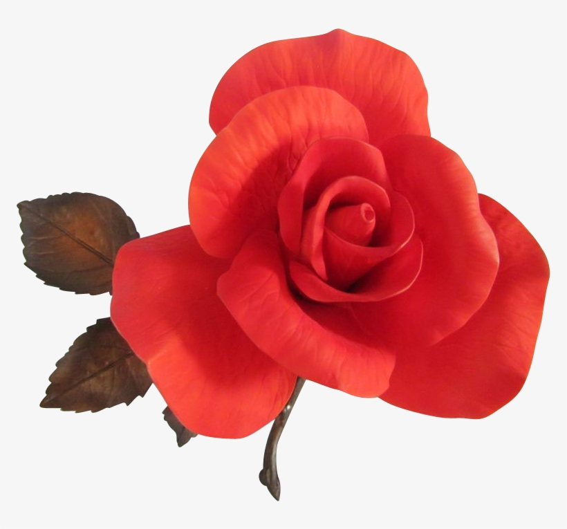 Boehm Burning Love Red Rose Floral Sculpture Offered - Burning Rose Png, transparent png download