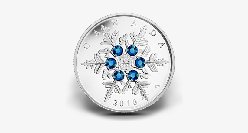 Canada 2010 Silver Snowflake Blue, transparent png download