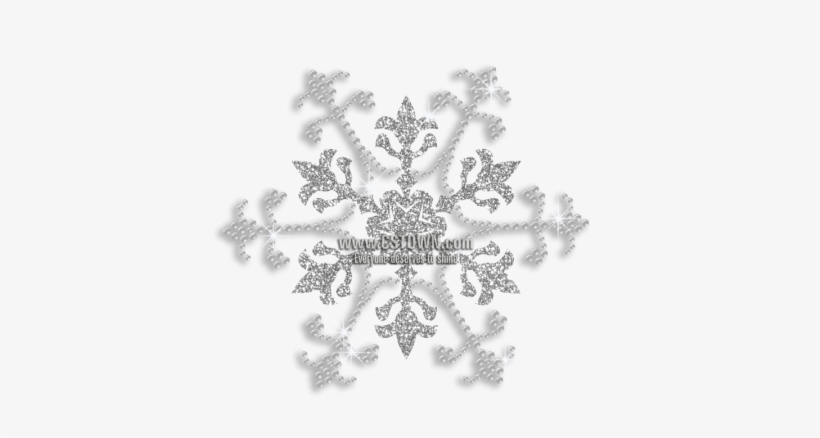 Snowflake Iron On Bling Glitter And Sequin Transfer - Iron-on, transparent png download