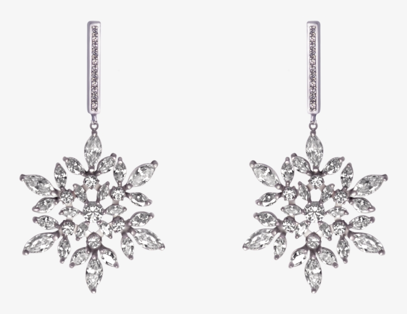 Snowflake - Earrings, transparent png download