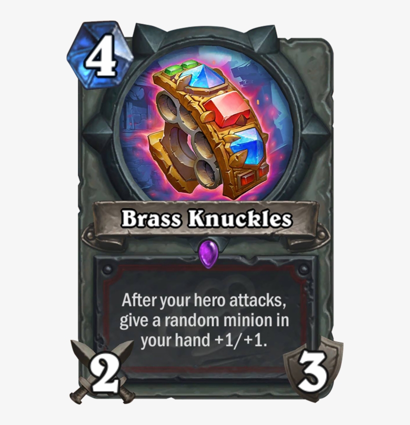 Brass Knuckles Card - Hearthstone Jade Cards, transparent png download