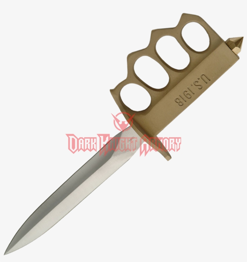 Brass Wwi Knuckle Duster Trench Knife - Trench Knife, transparent png download