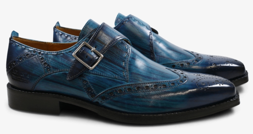 Monks Nicolas 2 Ice Blue Shade & Lines Navy Hrs - Slip-on Shoe, transparent png download