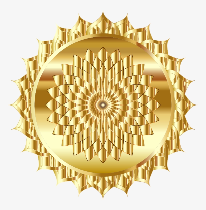 Medium Image - Golden Mandala - Gold Plated Necklace, transparent png download