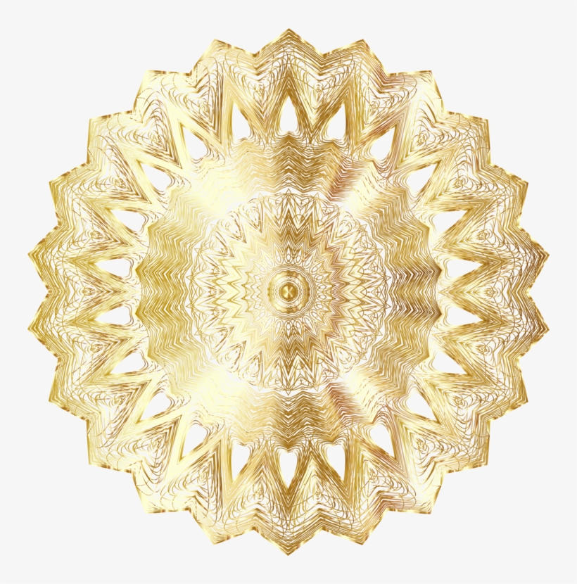 Circle Color Mandala Line Art Golden Sun - Golden Sun No Background, transparent png download