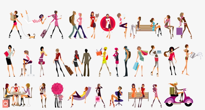 Glamour-girls - Material Design Girl, transparent png download