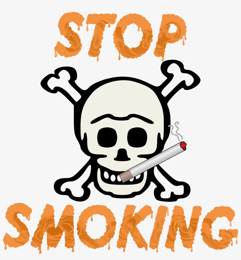 Smoking Clipart Skull Crossbones - Smoking Clipart, transparent png download
