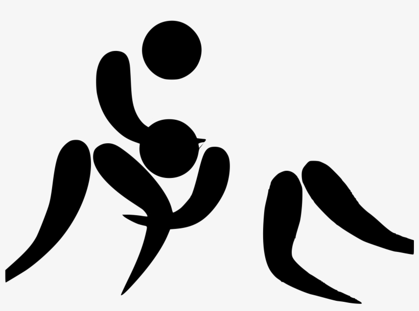 Open - Olympic Wrestling Silhouette, transparent png download