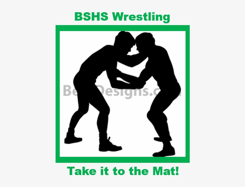 Bshs Wrestling Schedule Of Events - Wrestling Silhouette, transparent png download