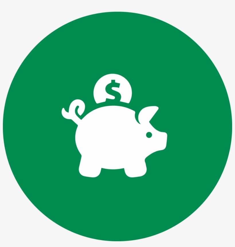 Piggy Bank Icon Png - Piggy Bank Icon Round, transparent png download