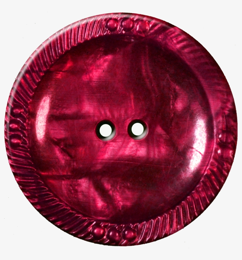 Button With Decorative Border, Red - Portable Network Graphics, transparent png download