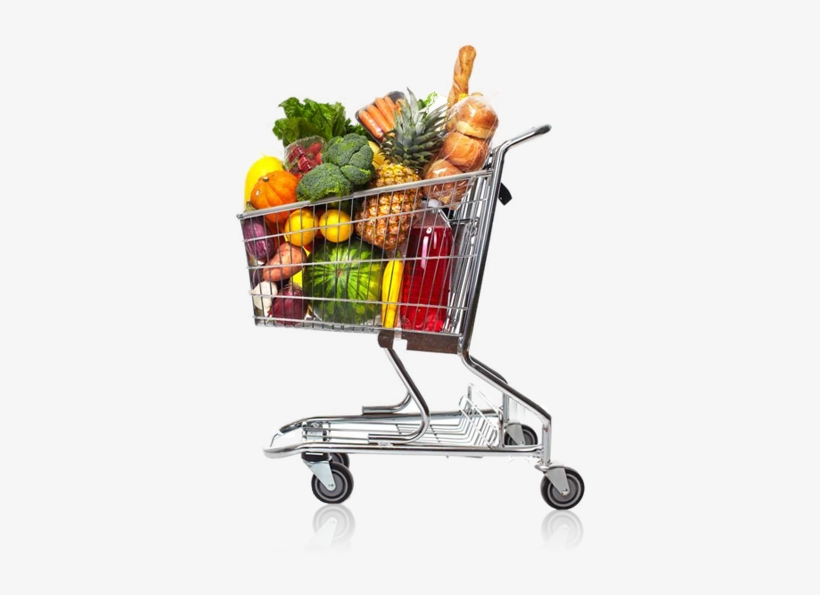 Shopping Transparent Food Image Free Stock - Grocery Items In Cart Png, transparent png download