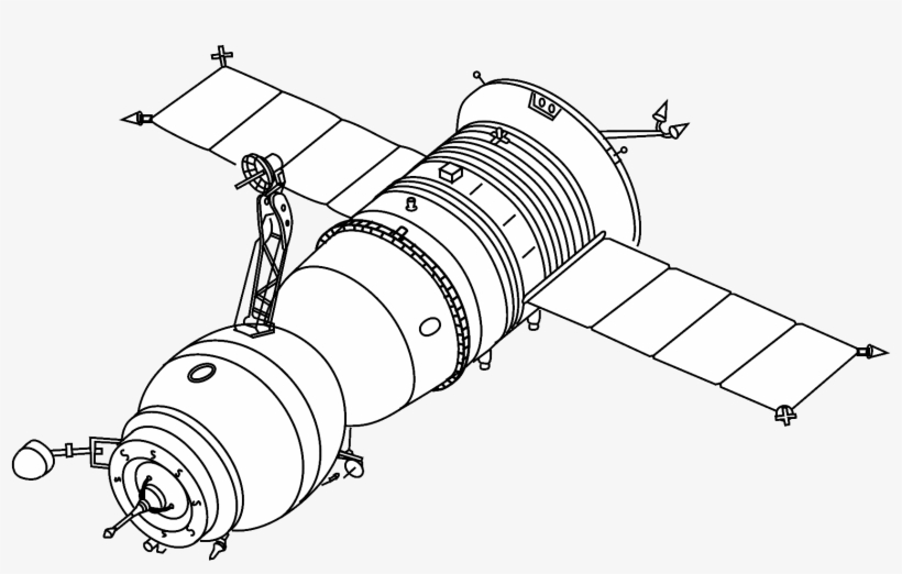 Soyuz-t Drawing - Satellite Clip Art, transparent png download