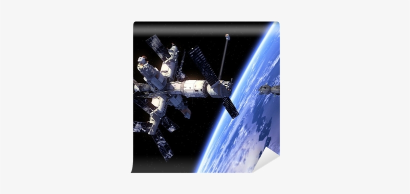 Spacecraft "soyuz" And Space Station Wall Mural • Pixers® - Lunar Orbital Platform Gateway, transparent png download