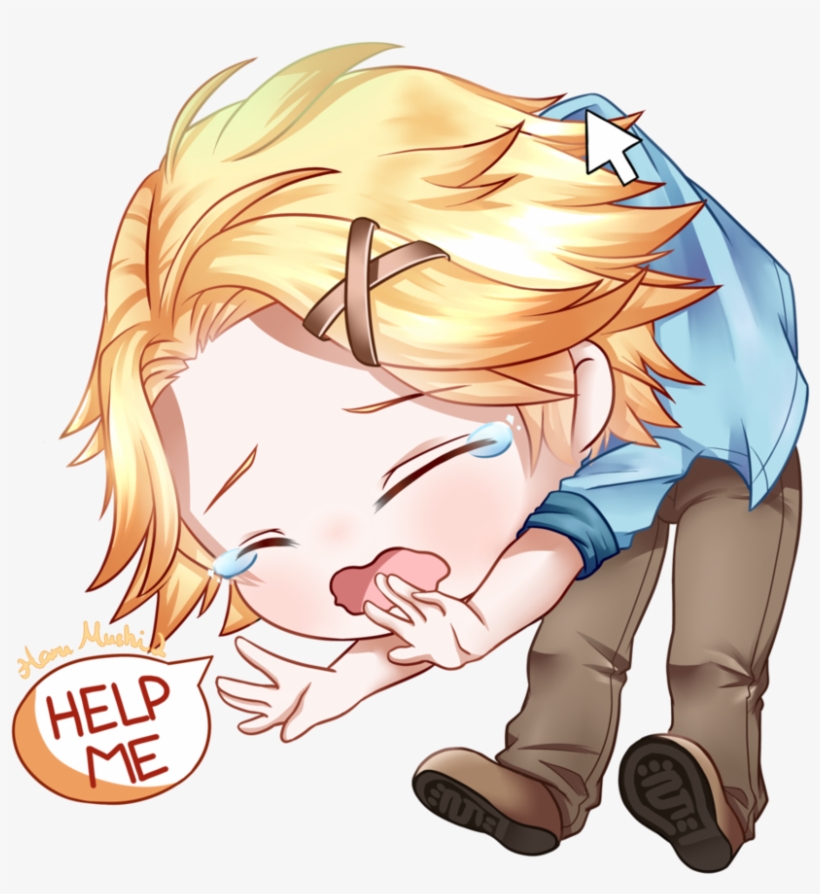 Yoosung The Crying Baby By Harumushi2-damy9m8 - Mystic Messenger Chibi Yoosung, transparent png download