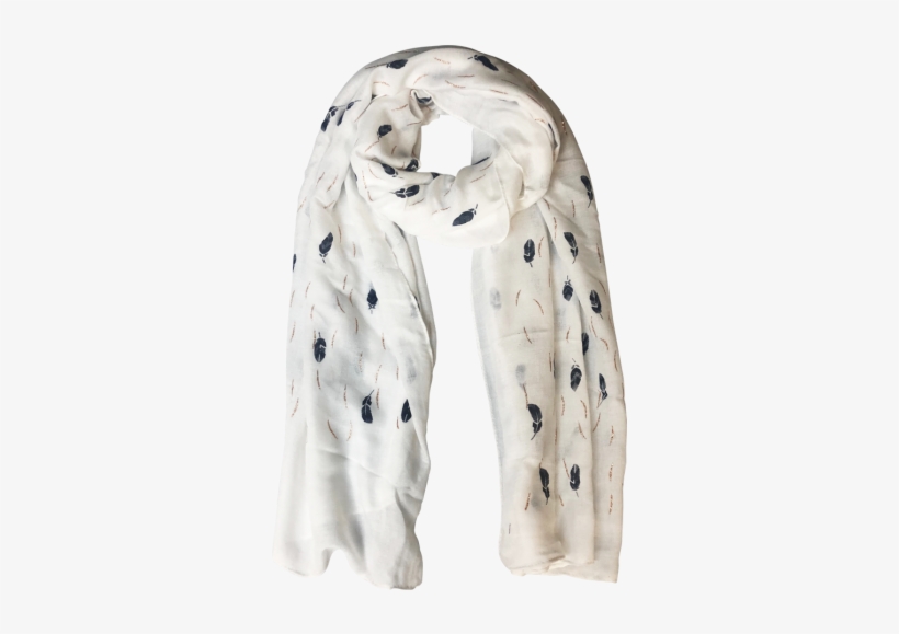 White Feather Scarf - Scarf, transparent png download