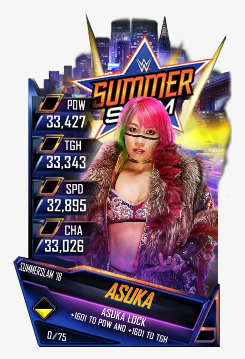 Asuka S4 21 Summerslam18 - Wwe Supercard Summerslam 18, transparent png download