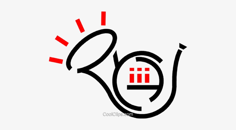 French Horn Royalty Free Vector Clip Art Illustration - Illustration, transparent png download