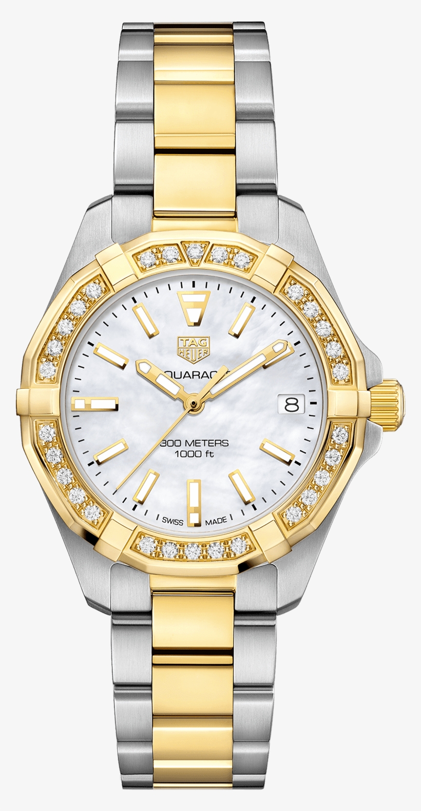Aquaracer 3 Hand Watch 300 M - Tag Heuer Aquaracer Lady, transparent png download