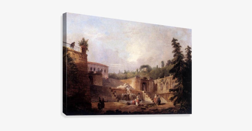 Fountain On A Palace Terrace Canvas Print - Fountain On A Palace Terrace, transparent png download