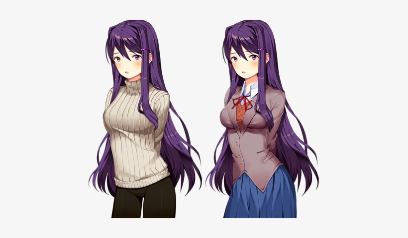 0 1514899354883 Preview - Doki Doki Yuri Sweater, transparent png download