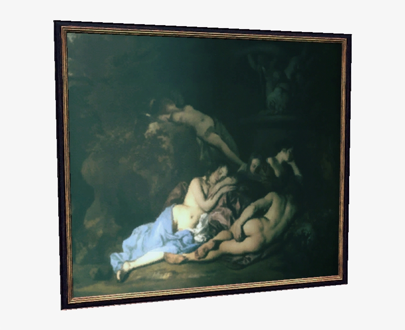 "nymphs By A Fountain" - Classical Painting Rape, transparent png download