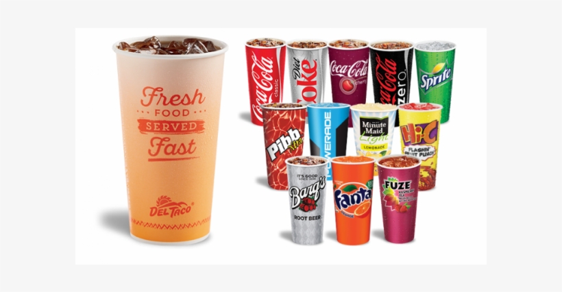 Drinks Transparent Fountain - Del Taco Drinks Menu, transparent png download