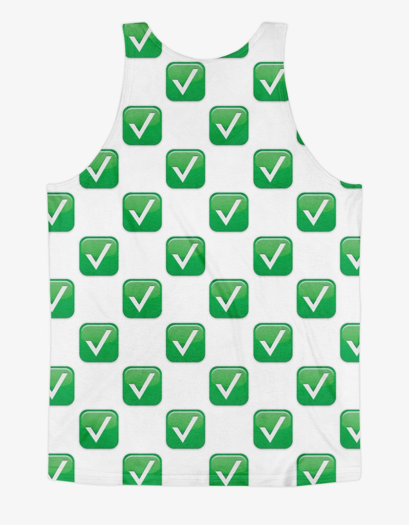 All Over Emoji Tank Top - Check, transparent png download