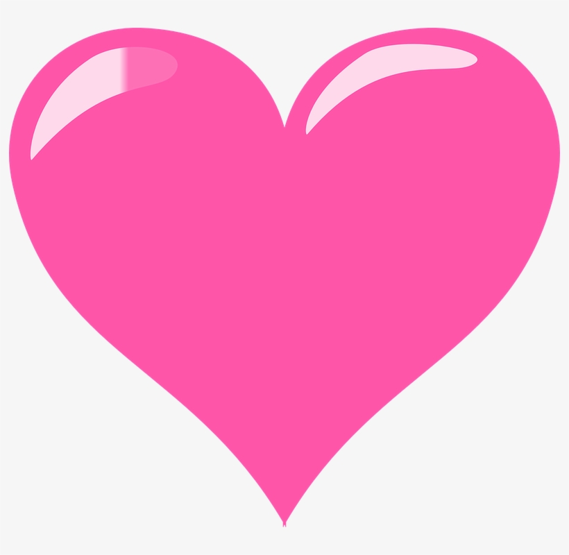 Clipart Love Corazon - Pink Heart Clipart, transparent png download