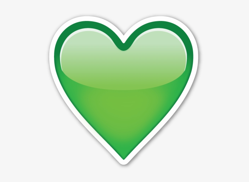 Download Green Heart Emojistickers Com - Green Heart Emoji Png ...