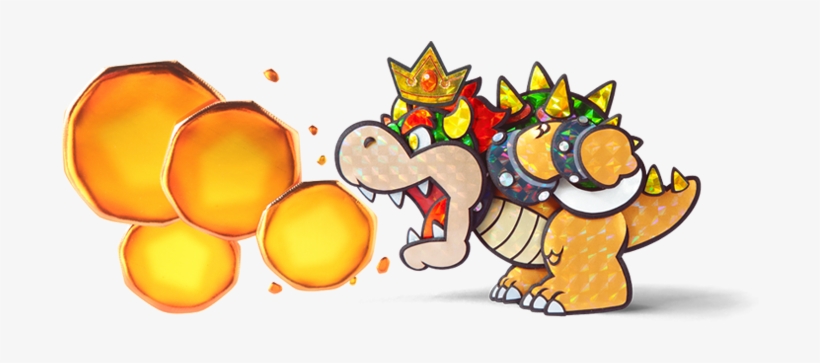 For The First Time Ever, Bowser Wears A Crown - Paper Mario Sticker Star Bowser, transparent png download