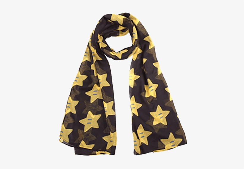 Invincibility Star Scarf - Nintendo - Mario Star Printed (sciarpa) Shirt, transparent png download