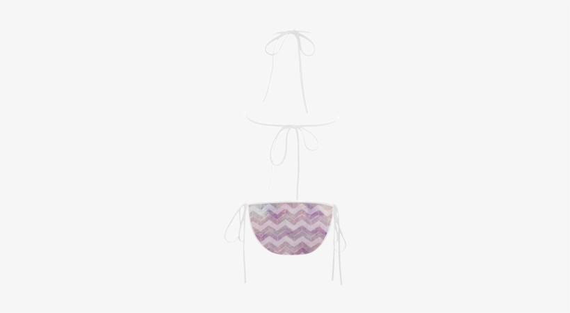 Chevron With Watercolors Custom Bikini Swimsuit Chevron - Place Card Holder, transparent png download