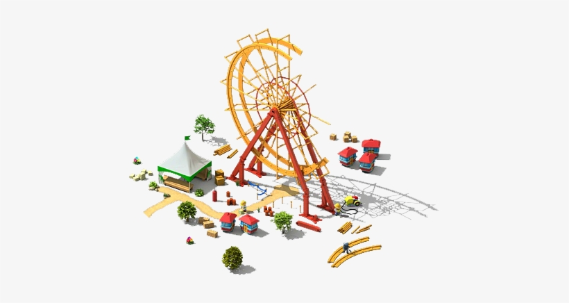 Ferris Wheel Construction, transparent png download