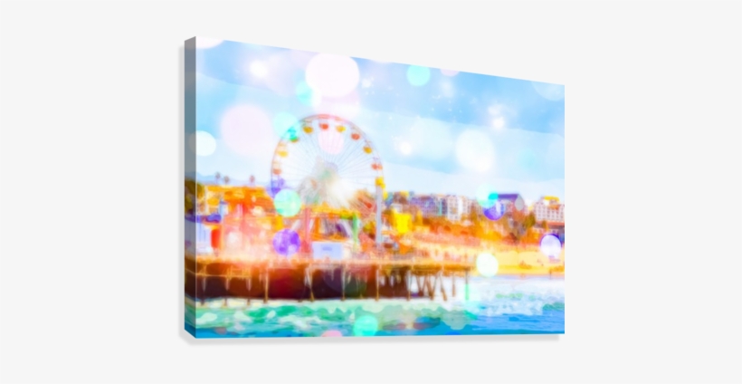Santa Monica Pier, California, Usa With Colorful Bokeh - Santa Monica, transparent png download