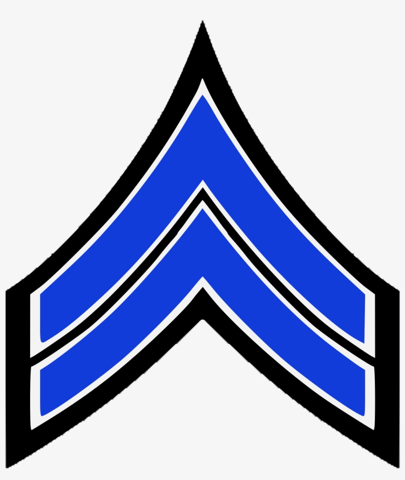 Blue Chevron Png Png Free Download - Sergeant Stripes, transparent png download