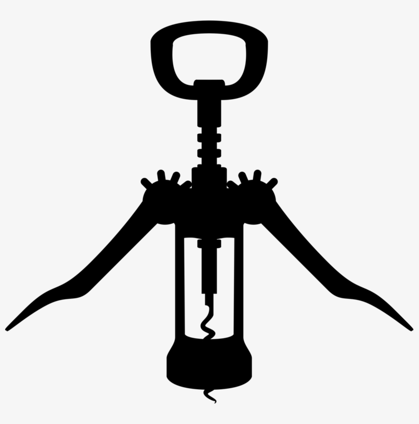 White Wine Corkscrew Bottle Openers Free Commercial - Wine Bottle Opener Clipart, transparent png download